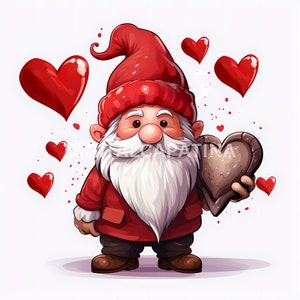 Valentine Gnome Clipart 11 Jpgs High Quality, Valentine Clipart ...