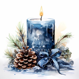 Weihnachtskerze Clipart 16 hochwertige JPGs, Frohe Weihnachten, digitaler Download, Kartenherstellung, digitale Papiermodelle, Weihnachtsdateien