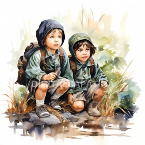 Clipart per bambini 15 JPG di alta qualità, Download digitale, Creazione di cartoline, Supporti misti, Mestiere di carta digitale, Clipart per ragazzo e ragazza, Clipart per bambini carini