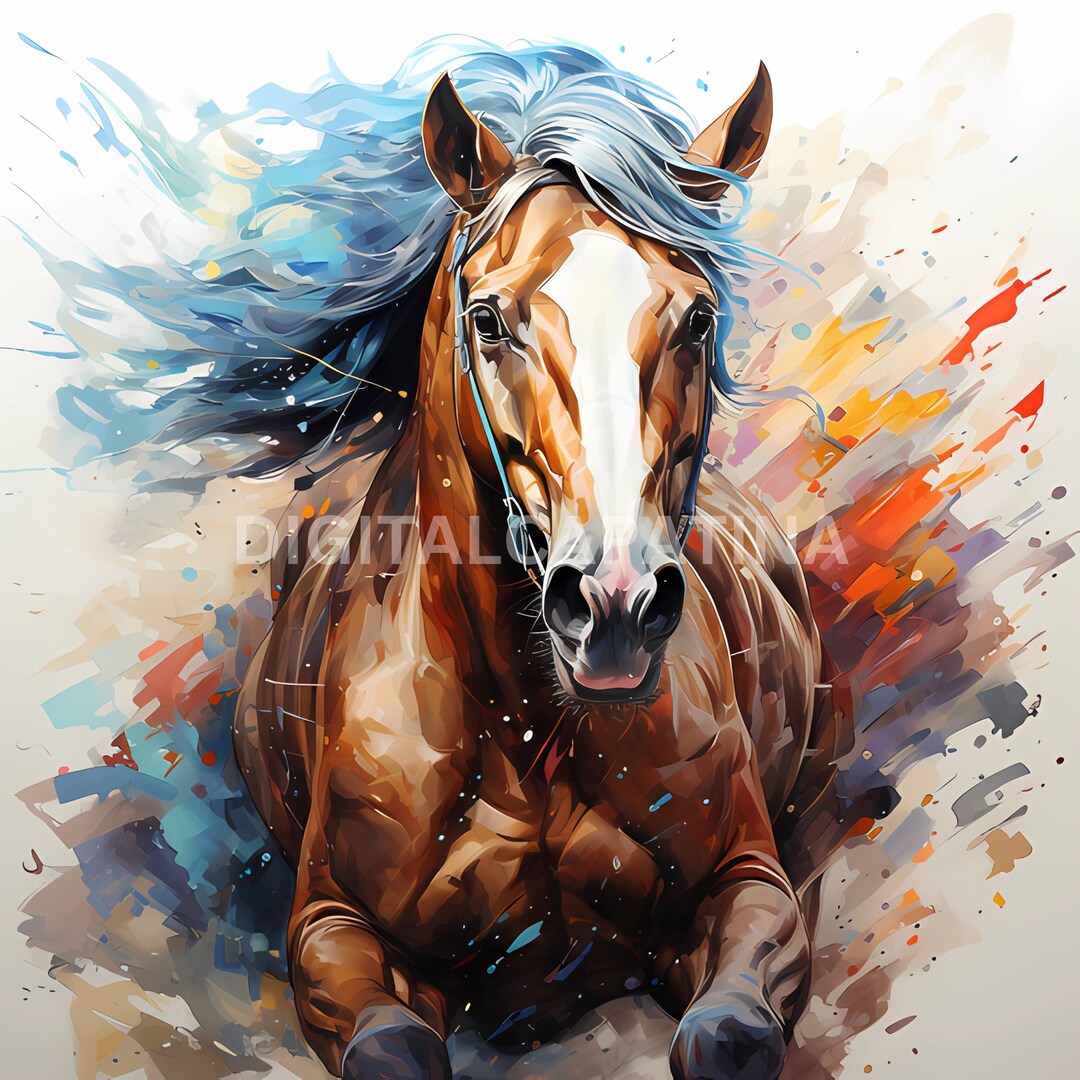 Galloping Horses Clipart Digital Download 9 High Quality Jpgs ...