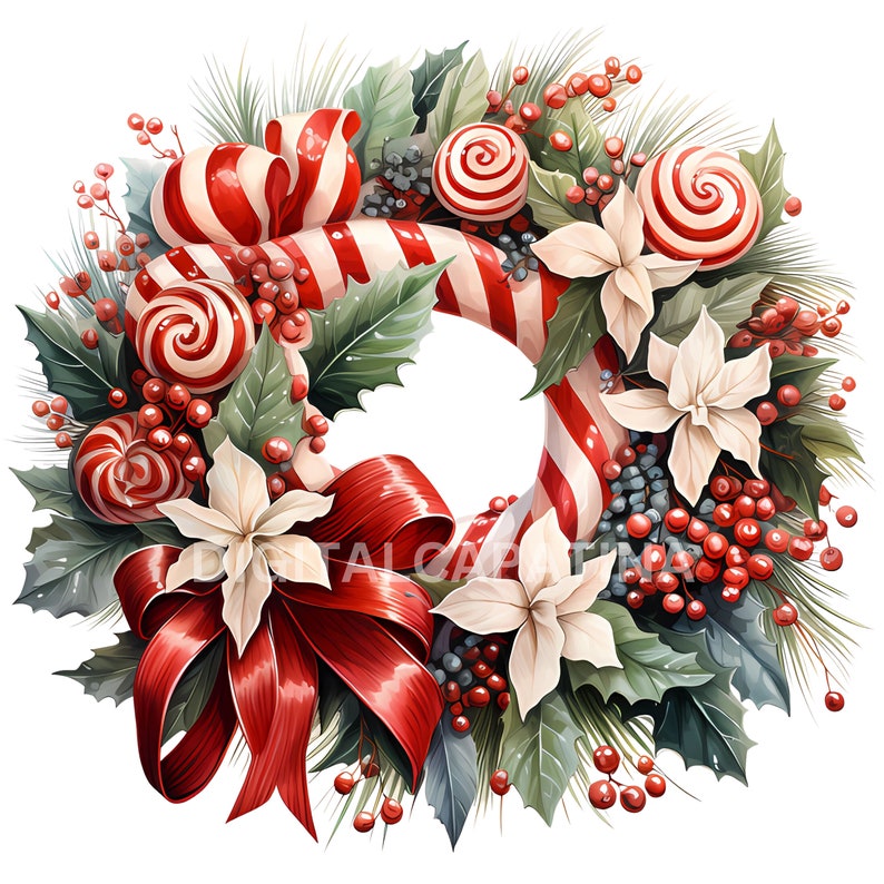 Christmas Wreath Clipart 9 High Quality JPGs