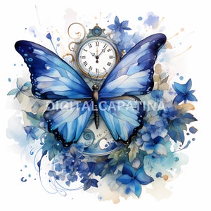 Butterfly Clipart 10 JPGs de alta qualidade, downloads digitais, licença comercial, criação de cartões, mídia mista, artesanato em papel digital, uso comercial