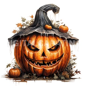 Halloween pompoen clipart 14 hoge kwaliteit JPG's, Halloween artwork instant digitale download, kaart maken, mixed media, digitale scrapbooking