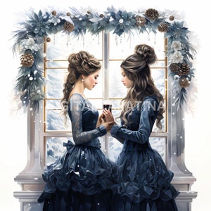 Clipart de Natal em aquarela 12 JPGs de alta qualidade, clipart de inverno em aquarela, download digital, uso comercial, confecção de cartões, clipart de Natal