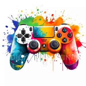 Game Controller Clipart 7 hochwertige PNG - JPGs, Kinder Clipart, digitaler Download, Kartenherstellung, Mixed Media, digitales Papiermodell