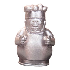 South Park Micro Figure Blind Bag Figure Silver Chef Silver Chase Chef Rare- Very Hard to Find- Chase Figure