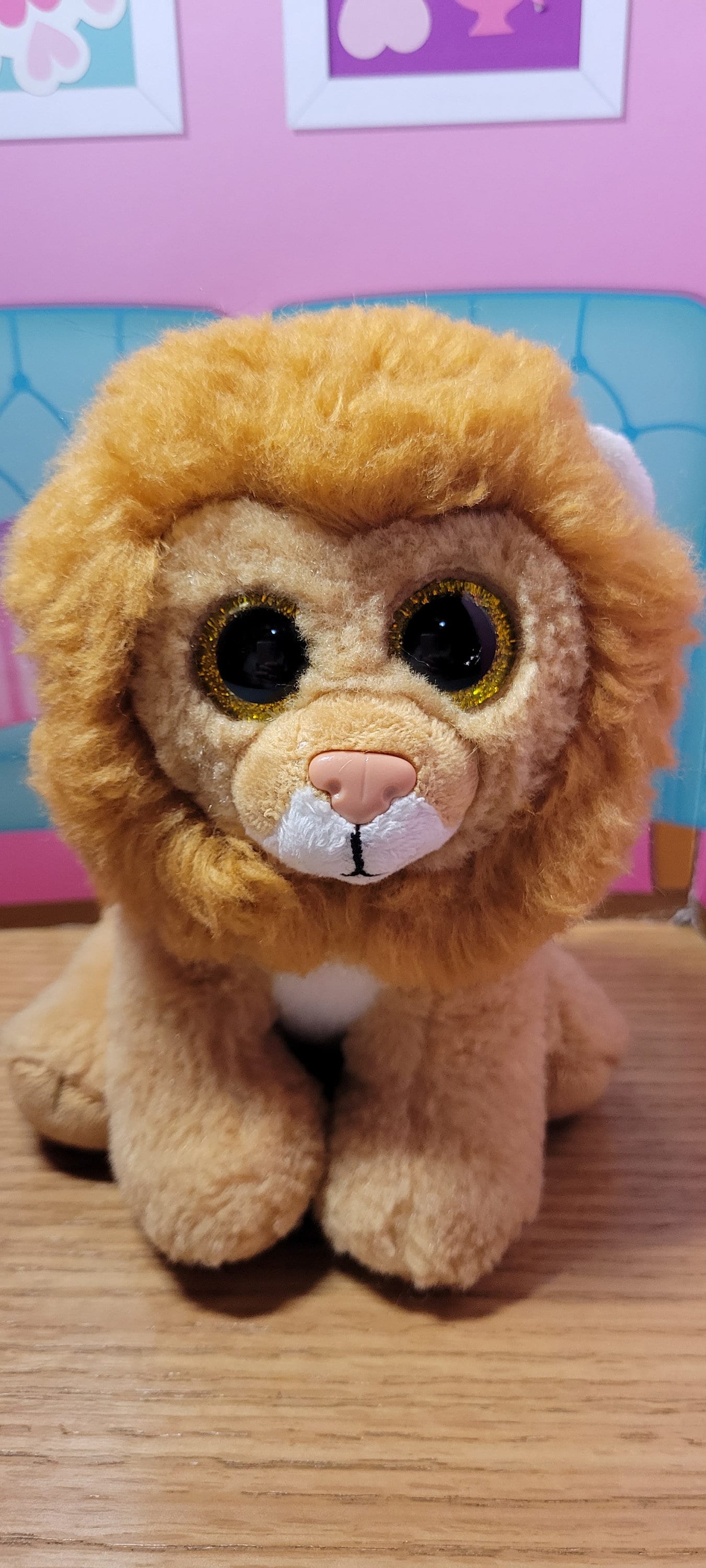 6” Ty Beanie Louie the Lion- Retired- Velvet Ty India