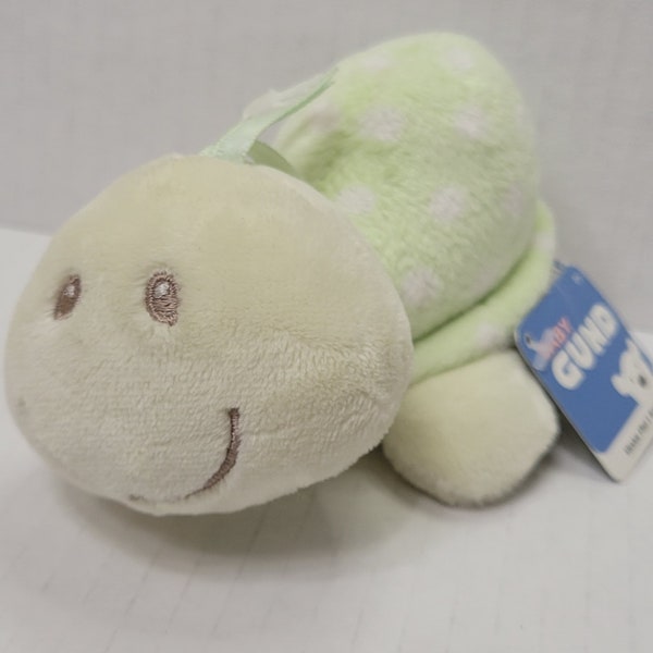 4" Lolly & Friends Baby Gund Soft Turtle Rattle