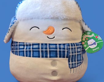 Peluche de muñeco de nieve Manny de Squishmallows de 12"