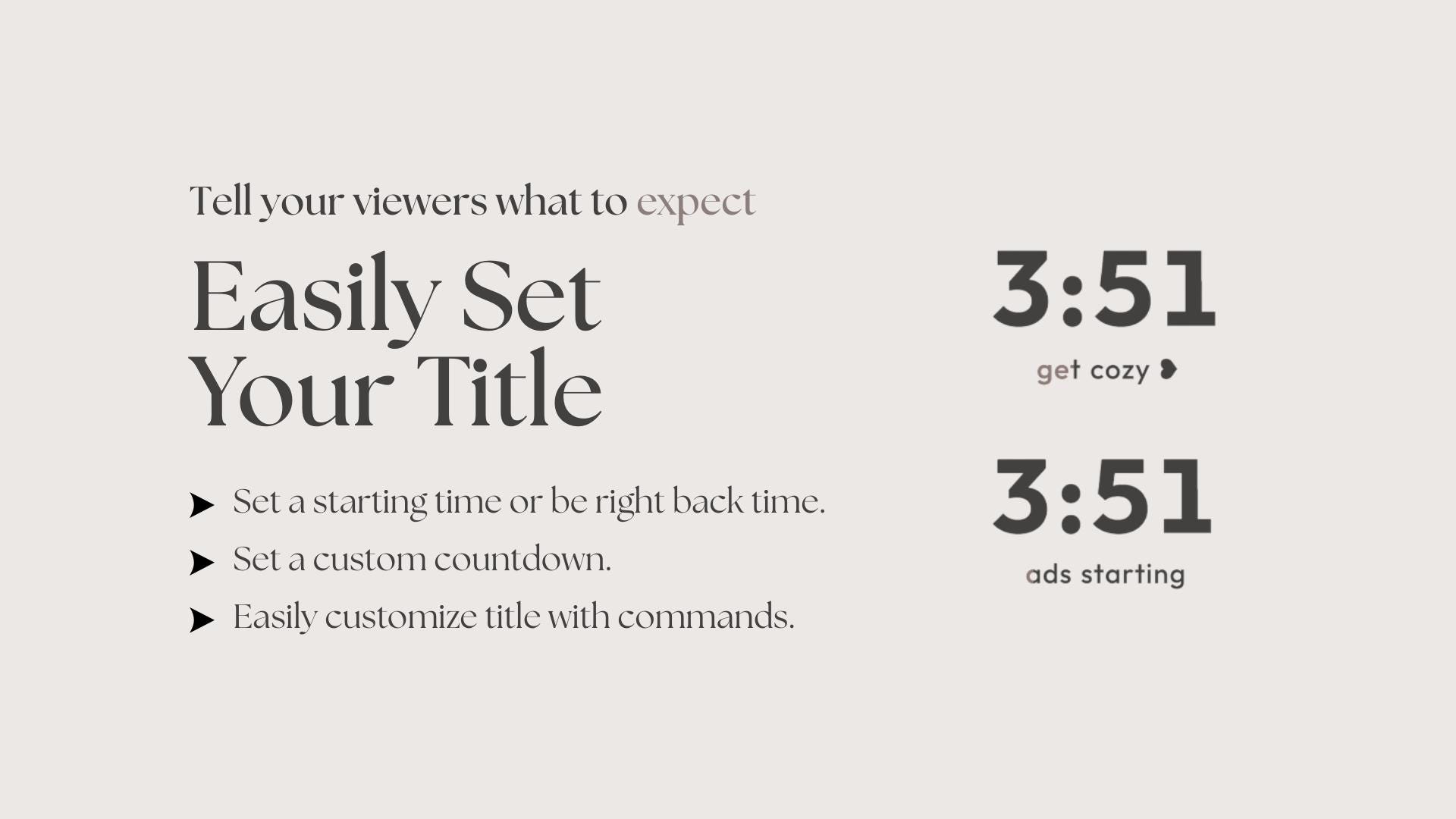 Twitch Countdown Timer | OBS Browser Source, Chat Commands - Etsy