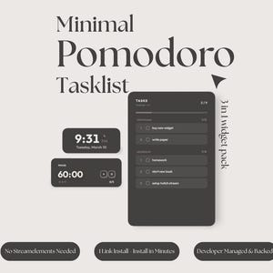 Twitch Pomodoro Tasklist & Timer | Chat Controlled Timer and Viewer Tasks | OBS Streamlabs | 1 Link Install - No Streamelements needed!
