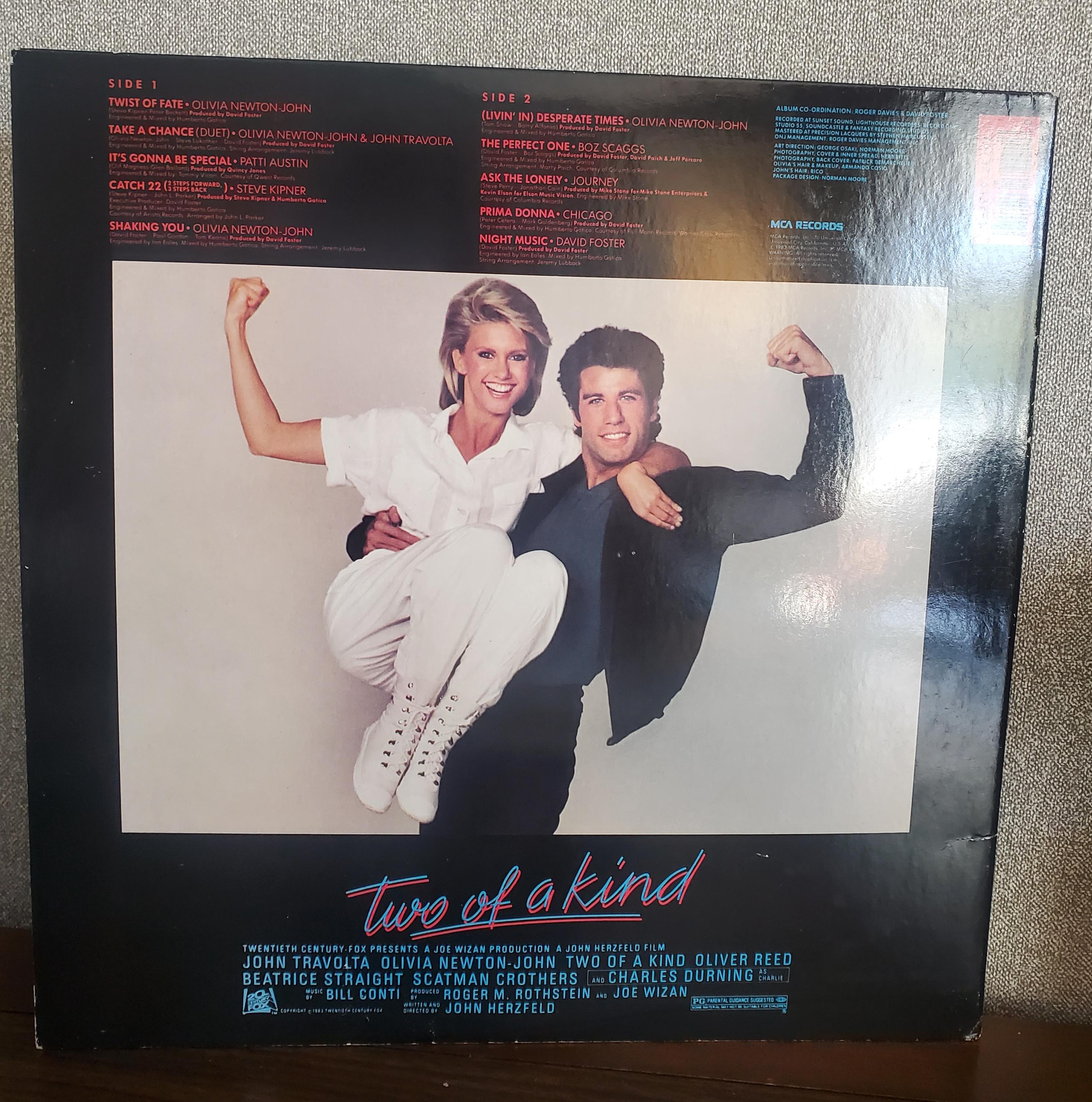 John Travolta ,olivia Newton-john Two of Kind LP Vinyl Record