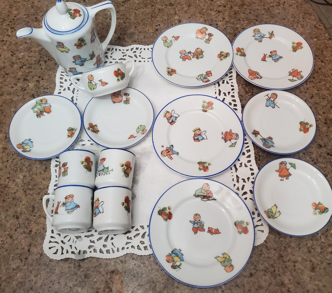 Rudolstadt Antique Child Tea Set 14 Items , Made in German , 1920s Etsy