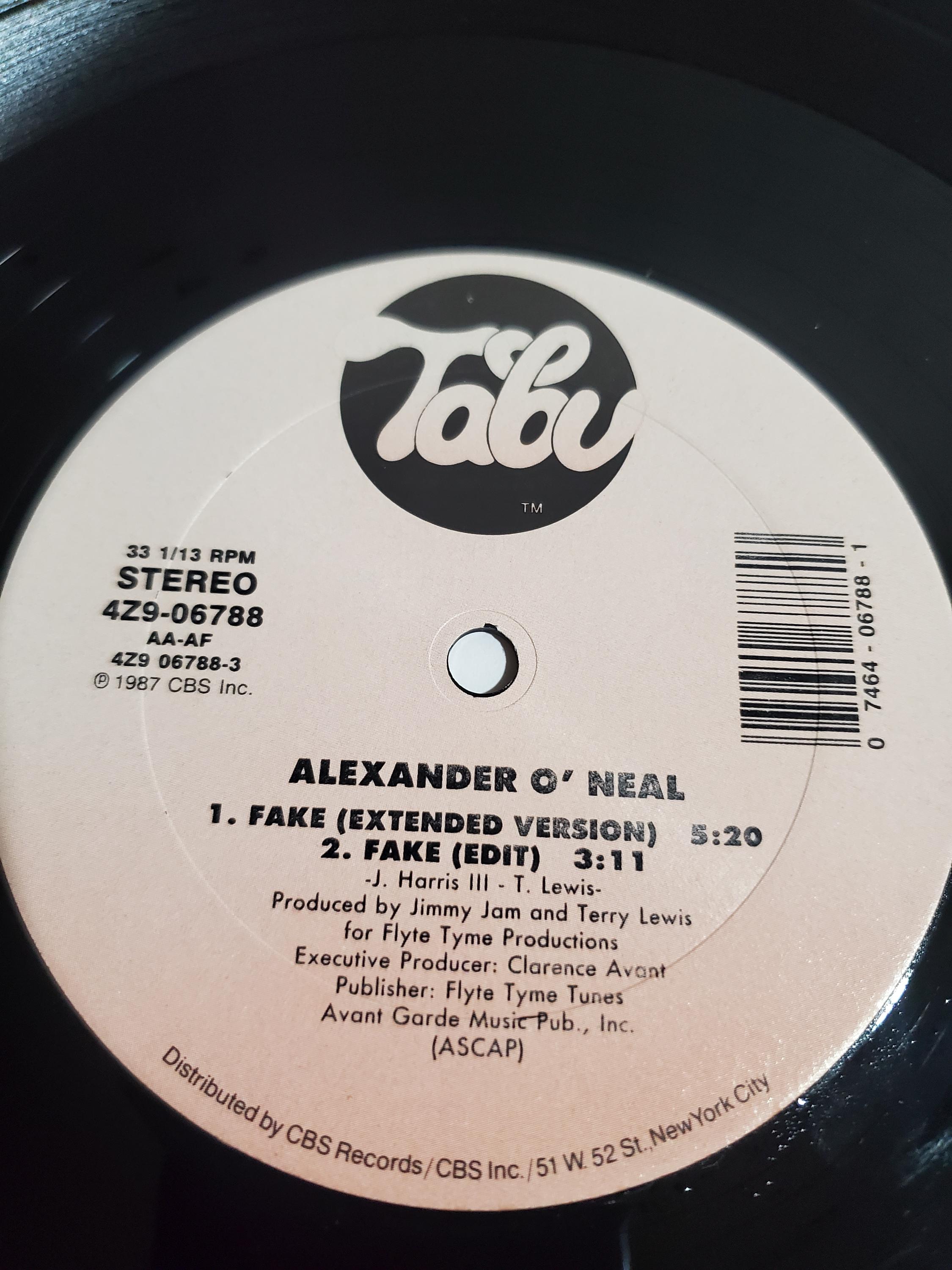 Alexander O'neal, Fake Special Extended Single 1987 LP Vinyl