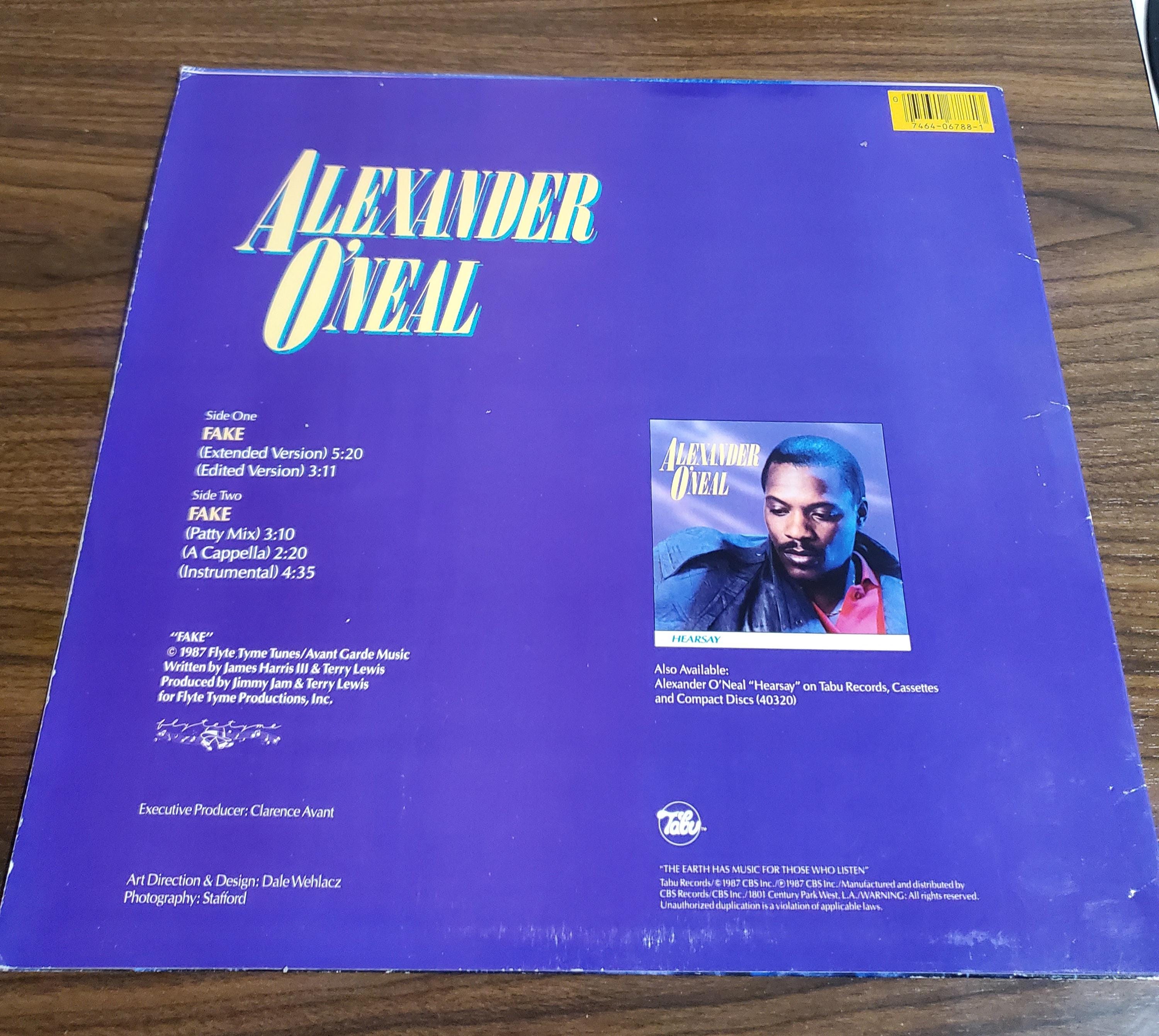 Alexander O'neal, Fake Special Extended Single 1987 LP Vinyl
