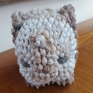 Vintage Seashell Elephant Trunk Up Figurine Shell, Made in Phillippines