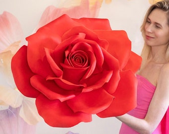 DIY Giant Wall Decor Rose: Templates + Materials Checklist + Step-by-step guide + Video Tutorial | DIY Giant Flowers for Home Decor
