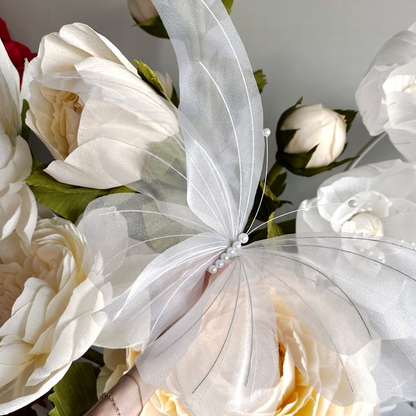 Tutoriel pour fabriquer un ensemble de modèles de papillons en soie géants de 12 tailles + tutoriel étape par étape | DIY Papillon géant en organza pour la décoration intérieure