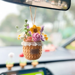 Kawaii Crochet Joker Creative Halloween Plant Car Hanger Accessories  Interior Gadgets Crochet Hanging For Halloween Decoration