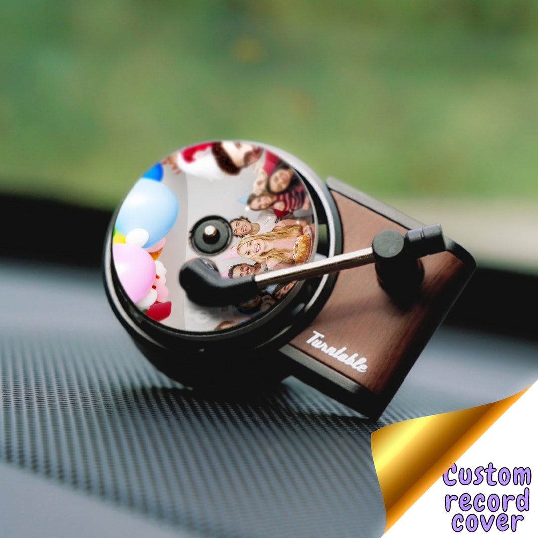 Custom Car Air Freshener With Player,personalised Record Player,air
