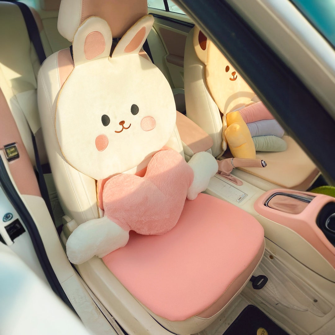 Furry Car Seat Cushion,car Accessories for Women,cute Animal Seat