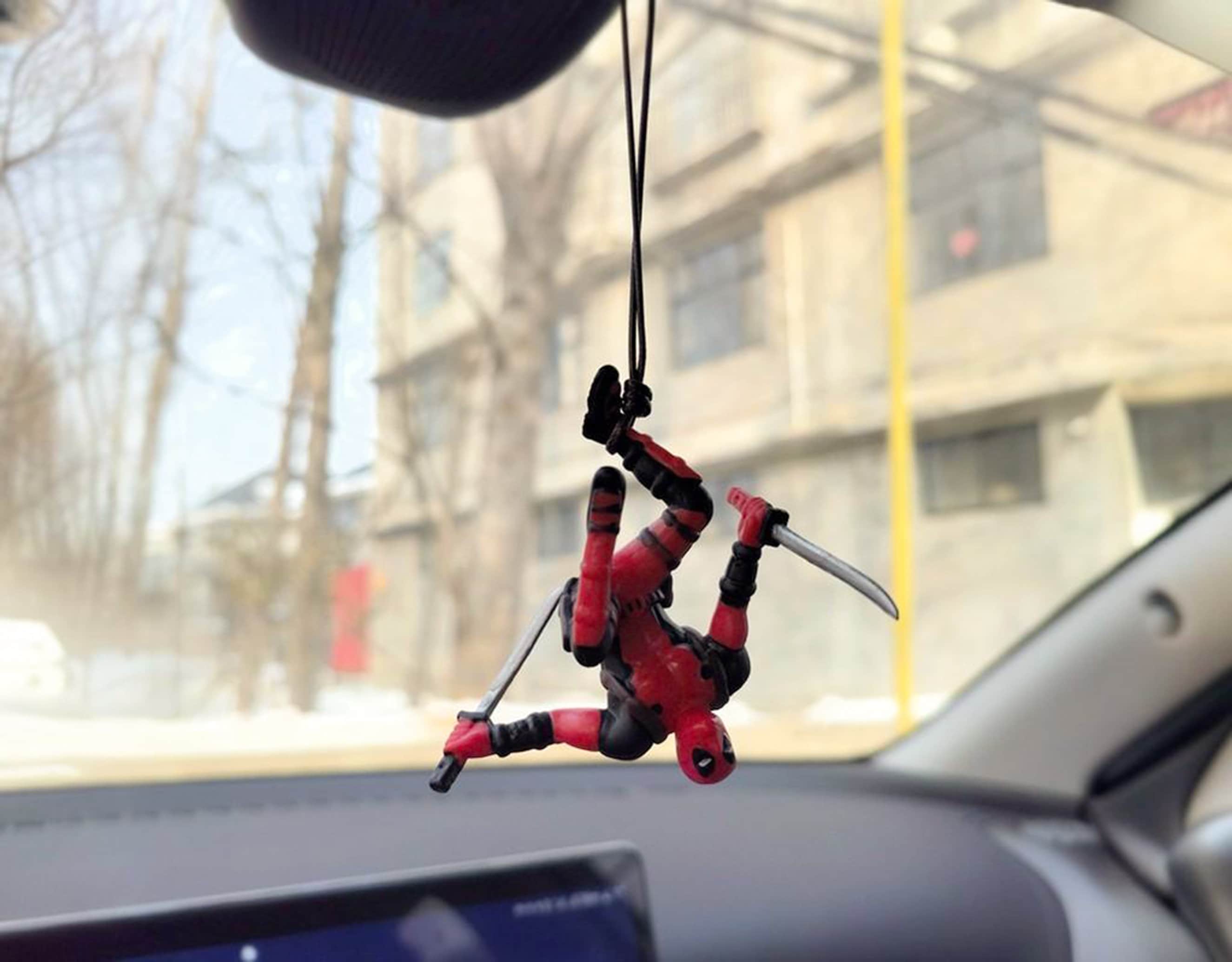 Auto-Innendekoration, Deadpool-Minifiguren, Auto-Rückspiegel