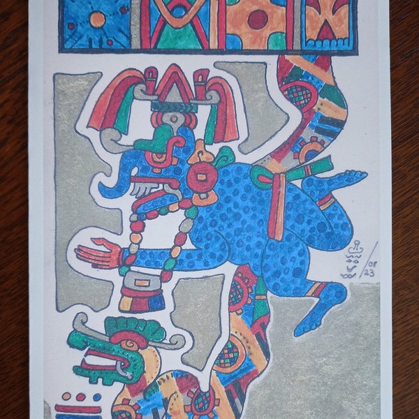 Rarität: Maya Grusskarte 4 inkl. Umschlag DIN A5