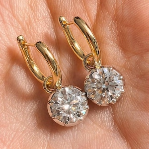 Moissanite Clip on Earrings - Etsy