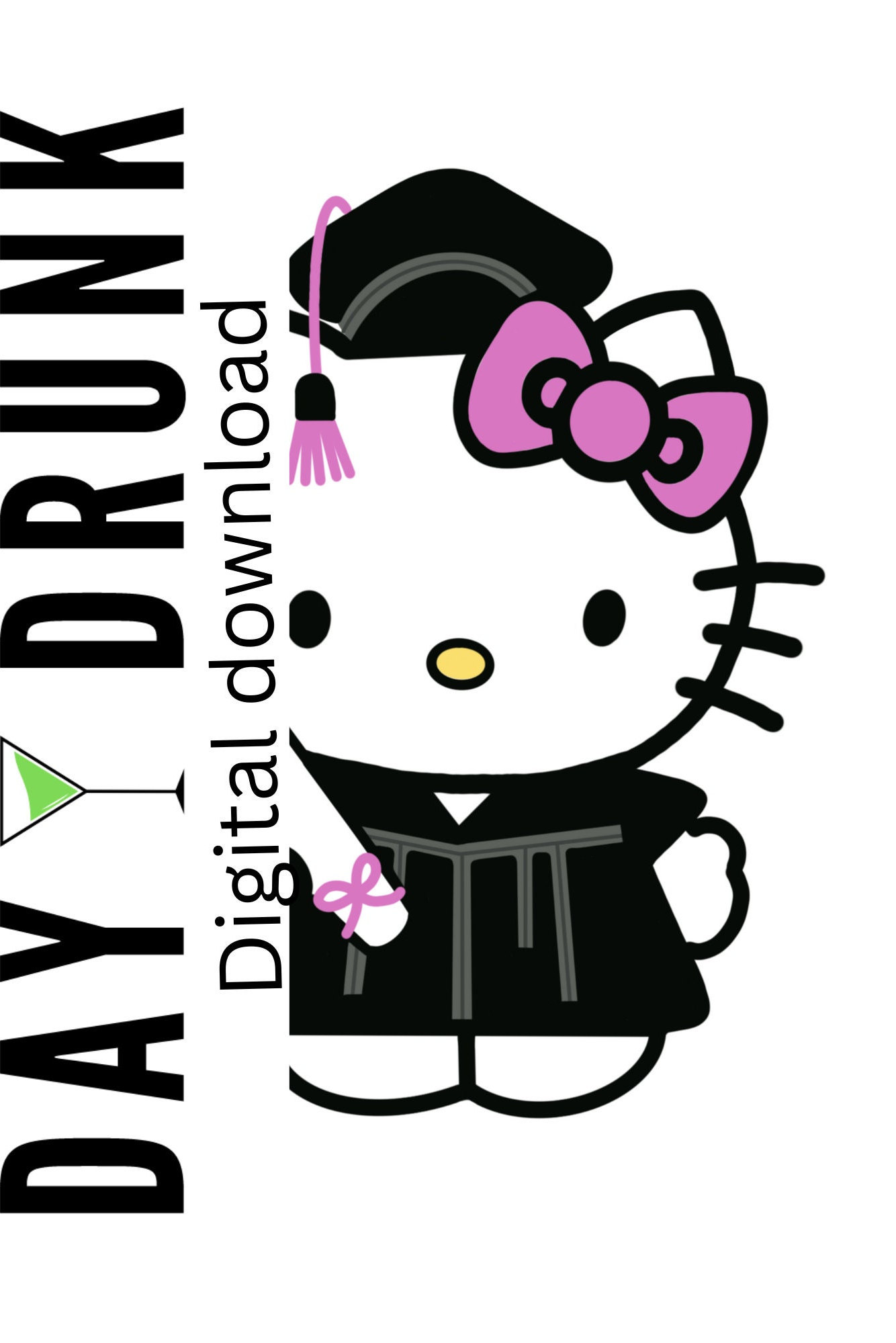 Kitty Graduation Kawaii Etsy