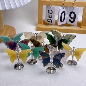 2.5&quot; Natural Quartz Crystal Butterfly,Mineral samples,Home Decor,Energy Crystal Gift,Reiki Healing,Crystal sculpture,Crystal souvenirs