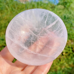 Hand Carved Natural Selenite Bowl,Gemstone Bowl,Cleansing Bowl,Quartz Crystal Bowl,Home Decor,Reiki Healing,Energy Crystal Gift,Souvenir