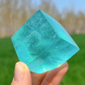 Cubo de Fluorita Verde Natural, Cubo de Cristal de Quartzo, Poliedro de Fluorita Verde, Decoração para Casa, Coleção, Cura Reiki, Presente de Cristal, Espécime Mineral