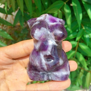 Natural Dream amethyst Plus Size Goddess,Crystal Carved,Reiki Healing,Crystal Collection,energy crystal,body sculpture,quartz crystal model