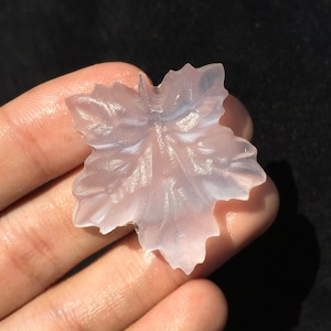 1PC natürliches Selenit Ahornblatt, Quarzkristall Ahornblatt, handgeschnitztes Ahornblatt, Dekoration, Reiki Heilung, Kristallgeschenke, Energiekristall