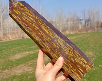 5.7LB Natural Tiger's Eye Jasper Tower Point Wand,Large Tiger's Eye Obelisk,Crystal Tower,Crystal Energy,Reiki Healing,Mineral Sample,Gifts