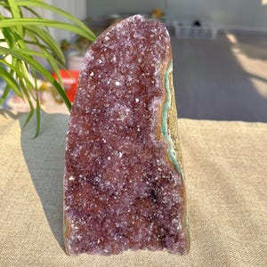 4.2LB Natural Amethyst Geode,Amethyst Cluster,Raw Amethyst Quartz Rock,Amethyst Piont,Crystal VUG,Mineral Specimen,Reiki Heal,Crystal Gifts