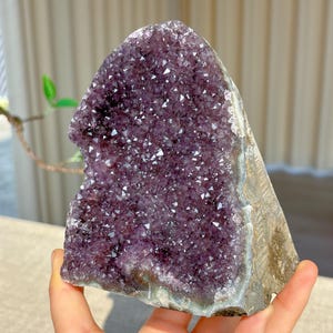 2.6LB Natural Amethyst Geode,Amethyst Cluster,Raw Amethyst Quartz Rock,Amethyst Piont,Crystal VUG,Mineral Specimen,Reiki Heal,Crystal Gifts