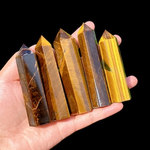 Tiger&#39;s-eye Obelisk,Crystals Wand Point,Healing Crystal,Crystals Tower,Quartz Crystal Tower,Reiki Healing,Home Decor,Crystals Gift