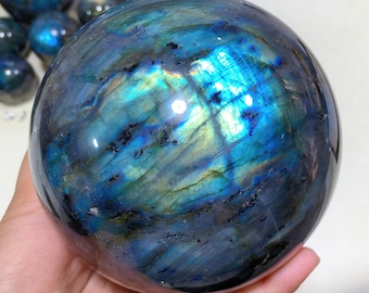 100mm Natural Labradorite Sphere,Crystal Sphere,Labradorite Quartz Ball,Decorative Ball,Crystal Ball,Crystal Gift,Reiki Heal