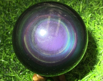 40-60mm Natural Rainbow Obsidian Sphere,Crystal Sphere,Quartz Crystal Ball,Mineral Specimen,Home Decor,Crystal Gift,Reiki Healing,Energy