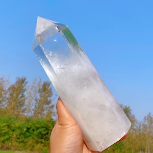3.1LB Natural Clear Quartz Obelisk,Quartz Crystal Tower,Large Crystal Tower,Crystal Wand Point,Healing Magic Wand,Reiki Heal,Crystal Gift