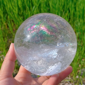 3.5LB Natural Clear Quartz Sphere,Quartz Crystal ball,Reiki Healing,Crystal Energy,Divination Ball,Home Decoration,Mineral Samples