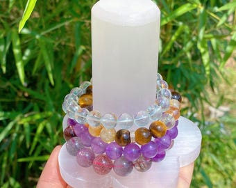 セレナイト】ブレスレット ホルダー 数珠 ビーズ パワーストーン 浄化