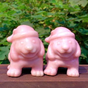 Natural Pink Opal Santa Puppy,Quartz Crystal Dog,Crystal Sculpture,Collection,Crystal Gift,Crystal Carving,Mineral Specimen