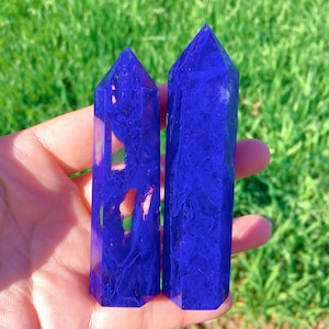 Blue Smelting Quartz Obelisk,Crystal Wand Point,Quartz Points,Crystal Tower,Crystal Gift,Collection,Home Decoration