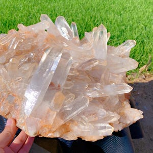 43LB Natural Clear Quartz Cluster,Large Crystal Cluster,Crystal VUG,Mineral Specimen,Home Decoration,Reiki Healing,Crystal Gifts