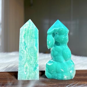Natural Premium Blue Hemimorphite Tower,Blue Druzy Crystals,Stone For Relaxing,Crystal Obelisk,Mineral Specimen,Reiki Healing,Energy,Gifts