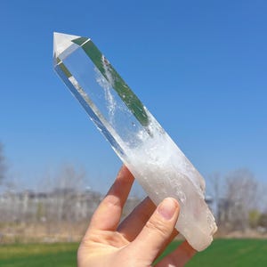 1LB Natural Clear Quartz Obelisk,Quartz Crystal Tower,Large Crystal tower,Crystal Wand Point,Healing Magic Wand,Reiki Heal,Energy,Gifts