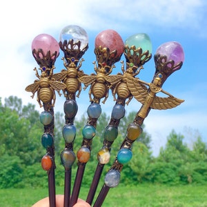 10“ Crystal Magic Wand Cosplay Magic Wand For Witches And Wizards,Home Decoration,Healing Crystal,Crystal Gifts,Crystal Energy