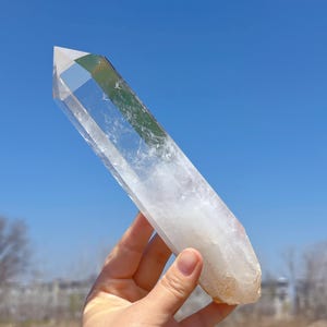 Natural Clear Quartz Obelisk,Quartz Crystal Tower,Large Crystal tower,Crystal Wand Point,Healing Magic Wand,Reiki Heal,Energy,Gifts